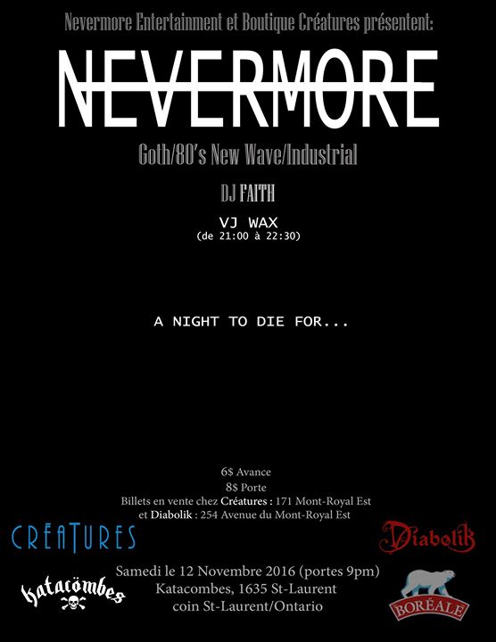 Nevermore, a night to die for
