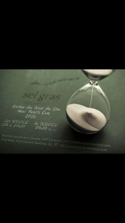 New Year's Eve / Jour de l'An @ SelGras Restaurant Dec 31st