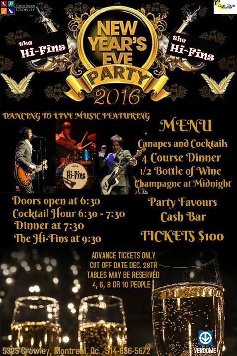 NEW YEAR'S GALA - DINNER AND DANCE WITH THE HI-FINS