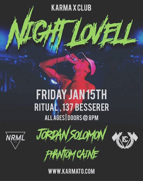 NIGHT LOVELL @RITUAL - January 15th - OTTAWA