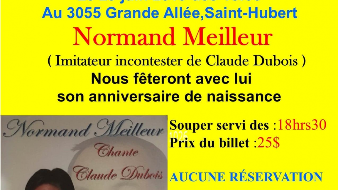 Normand Meilleur: Personnificateur de Claude Dubois