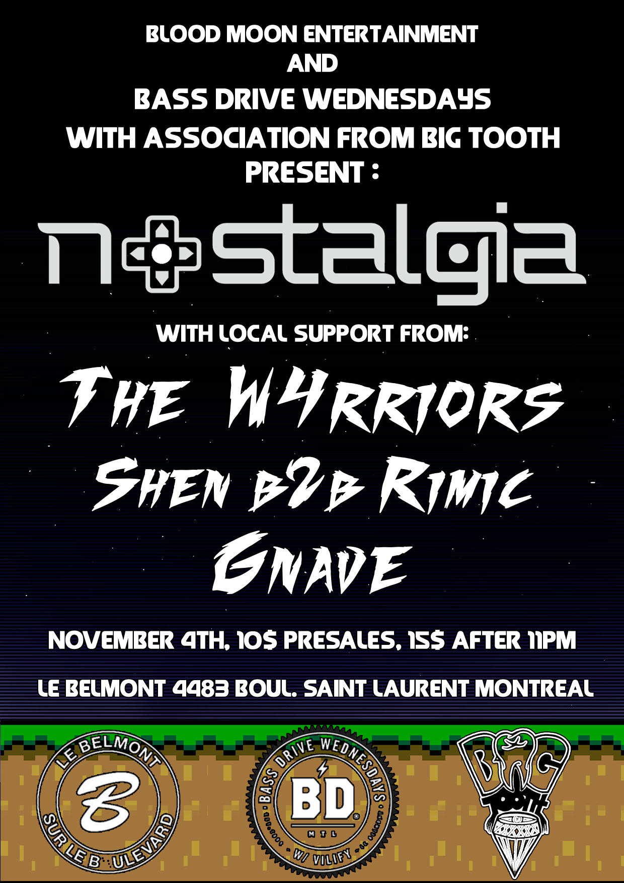 Nostalgia @ Bass Drive Wednesdays by Blood Moon Entertainment