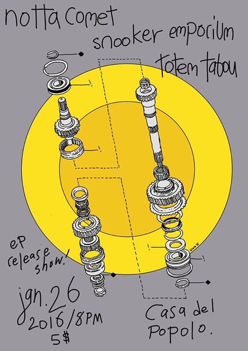 Notta Comet and Embankments and EP Release and Snooker Emporium and Totem Tabou