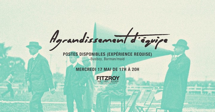 Nous recrutons - Fitzroy