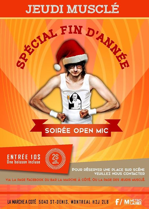OPEN MIC SPECIAL FIN D'ANNÉE JEUDI MUSCLÉ