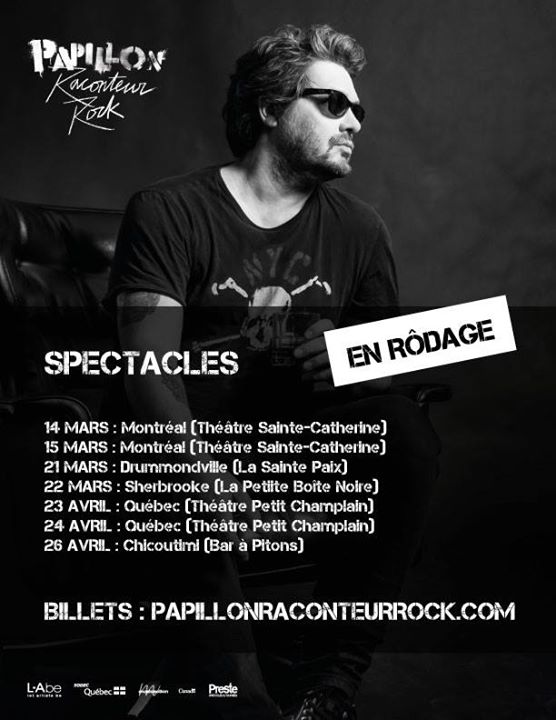Papillon Raconteur Rock en rôdage à La Petite boite noire