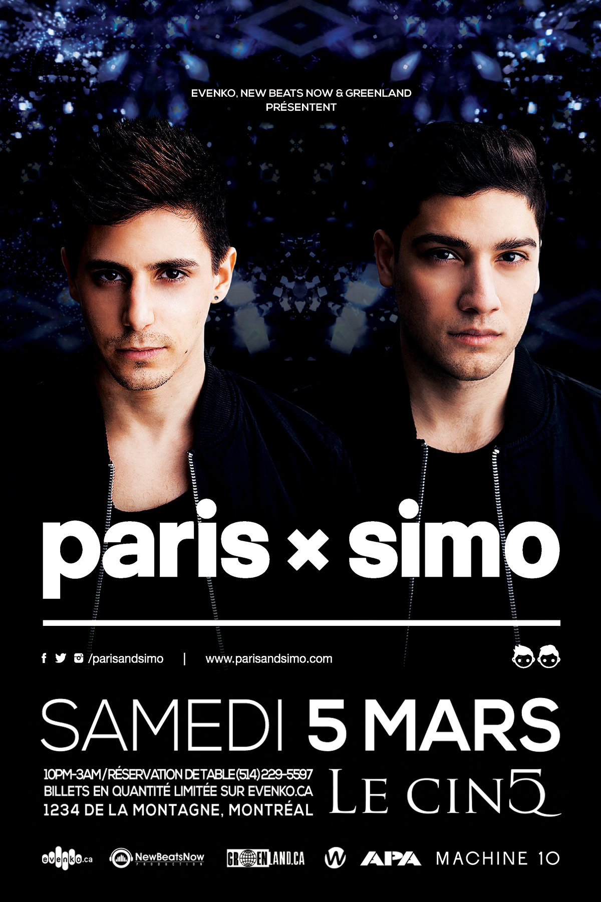 PARIS X SIMO - OLI HANSON - ANDREW POLOLOS - Saturday March 12th