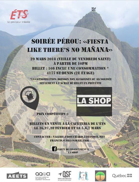 Party de financement à La Shop