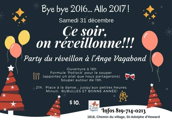Party du réveillon à l'Ange Vagabond