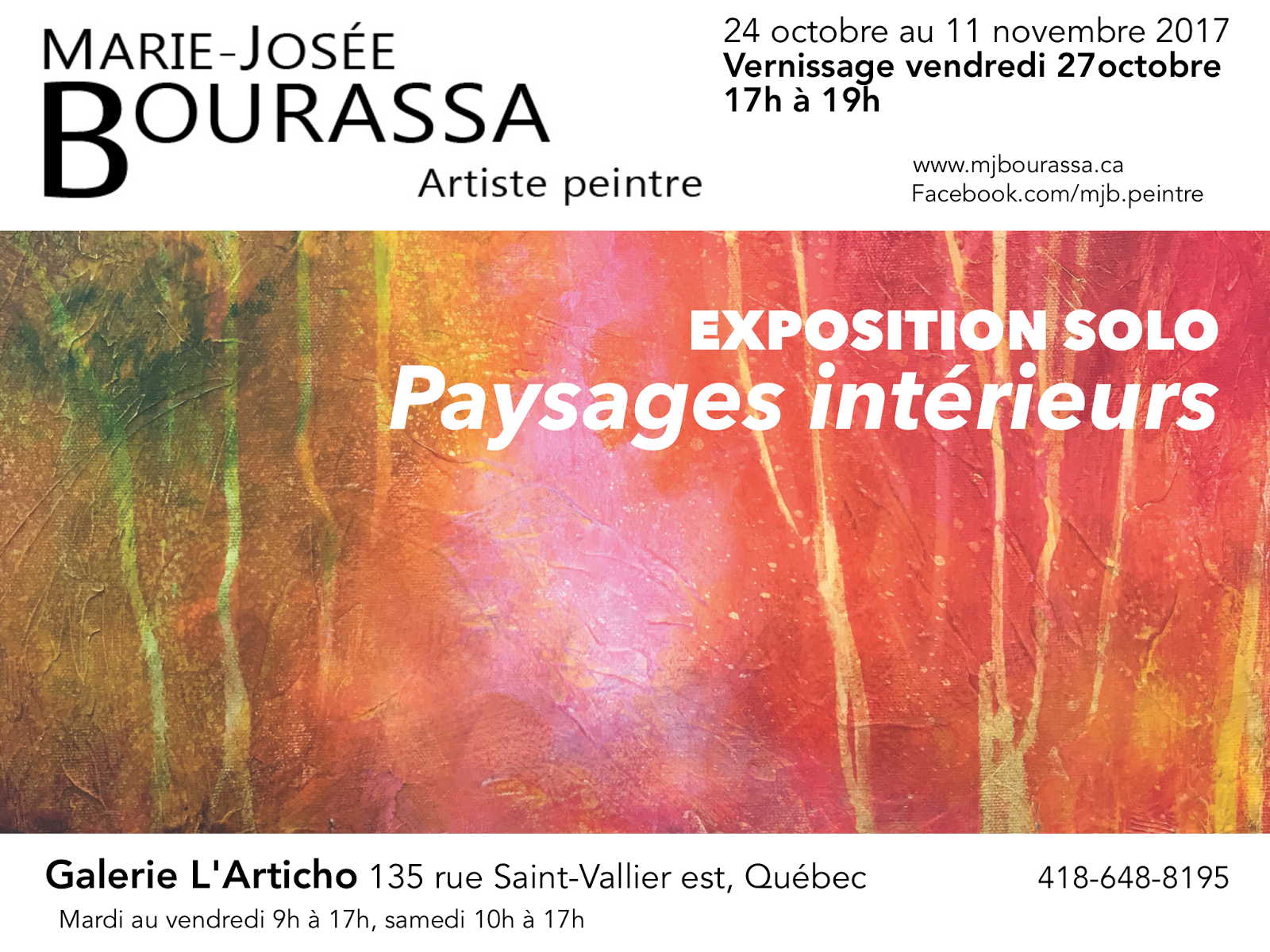 Paysages intérieurs, exposition solo Marie-Josée Bourrassa