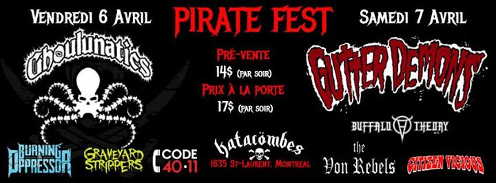 Pirate Fest : GHOULUNATICS / GUTTER DEMONS + Invités