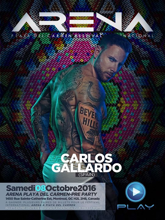 PLAY: Carlos Gallardo / ARENA PLAYA DEL Carmen - Pre-Party