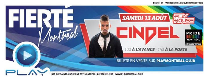 PLAY: Dj Cindel - Fierté Mtl (événement officiel)