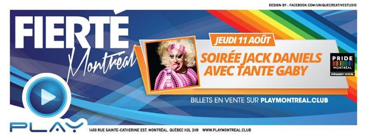 PLAY: Soirée Jack Daniels - Fierté Mtl (événement officiel)