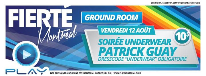 PLAY: Soirée Underwear w/ Patrick Guay