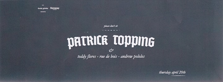 Please Don't Sit w/ Patrick Topping