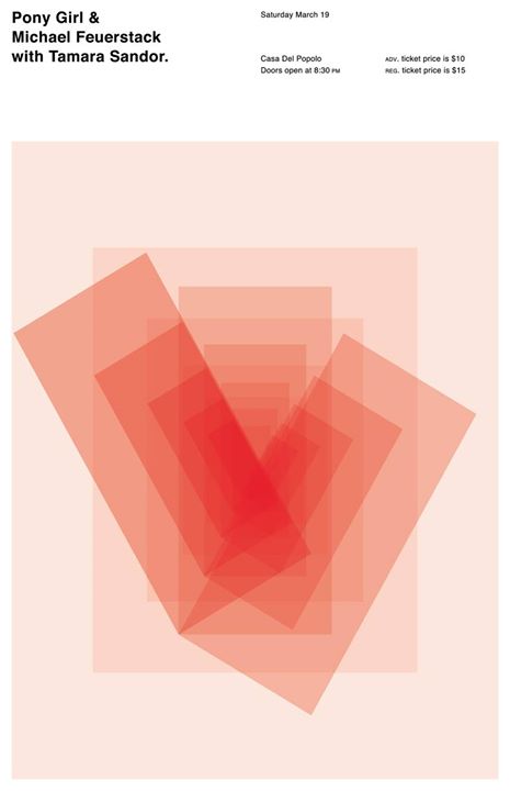 PONY GIRL + MICHAEL FEUERSTACK + TAMARA SANDOR @ Casa Del Popolo