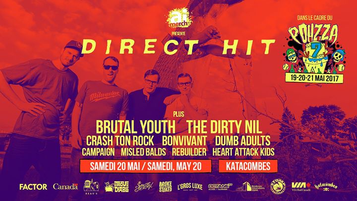 Pouzza présente: Direct hit!, Brutal Youth, The Dirty Nil & plus