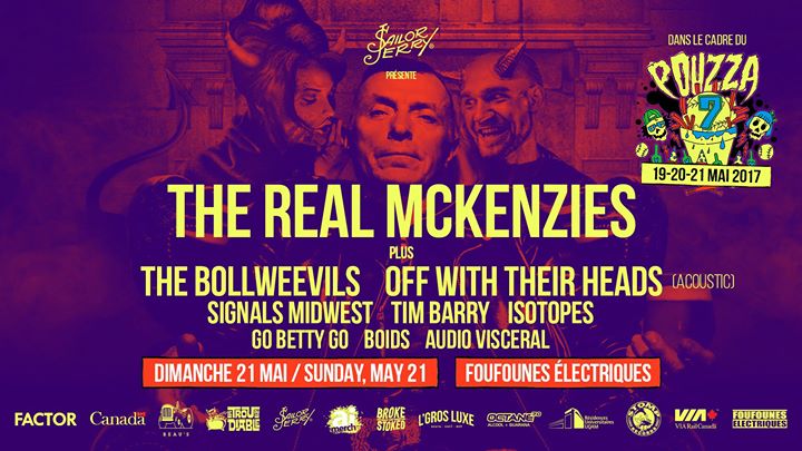 Pouzza présente: The Real McKenzies, The Bollweevils & plus