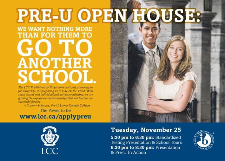 Pre-U Open House 2014