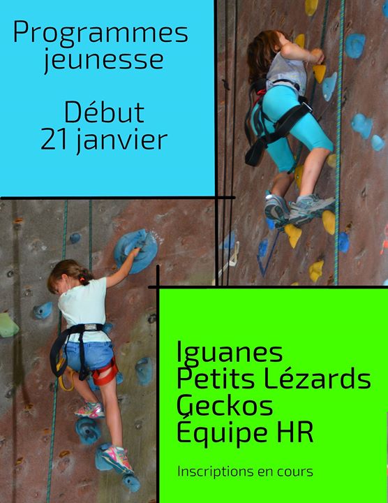 Programmes Jeunesse - Début Session Hiver 2017