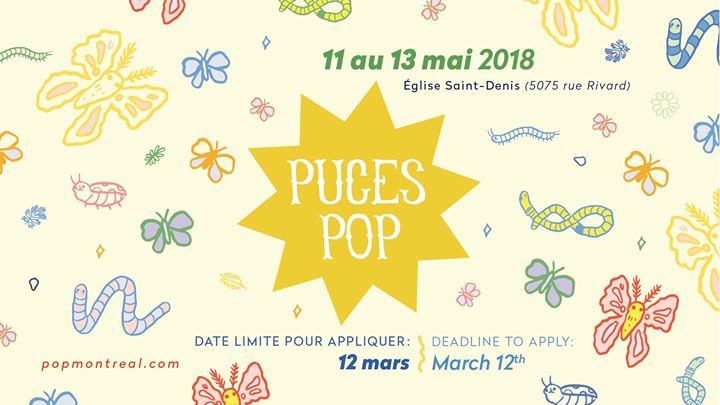Puces POP printemps 2018: Appel aux artisans