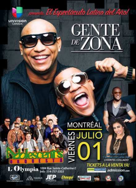 Rafael Energia Dominicana opening Gente de Zona, Montréal