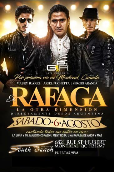 RAFAGA "LA OTRA DIMENSION" MONTREAL