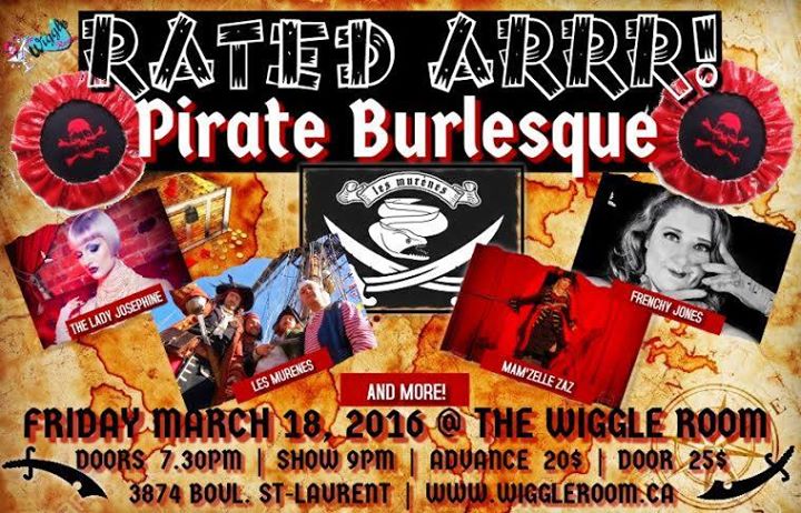 Rated ARRR! Pirate Burlesque - Friday March 18 at The Wiggle Room