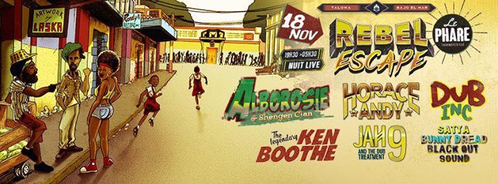 Rebel Escape**: Alborosie/ Ken Boothe/ Jah9/ Horace Handy/ Dub Inc Live