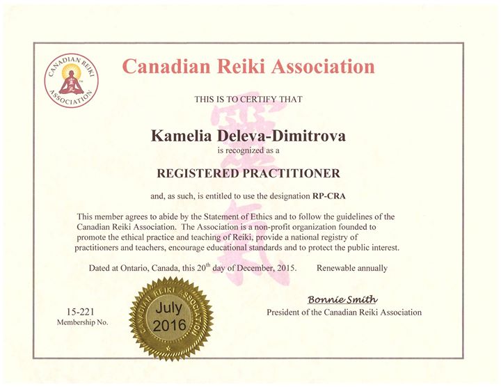 Reiki classes - Distant & In person