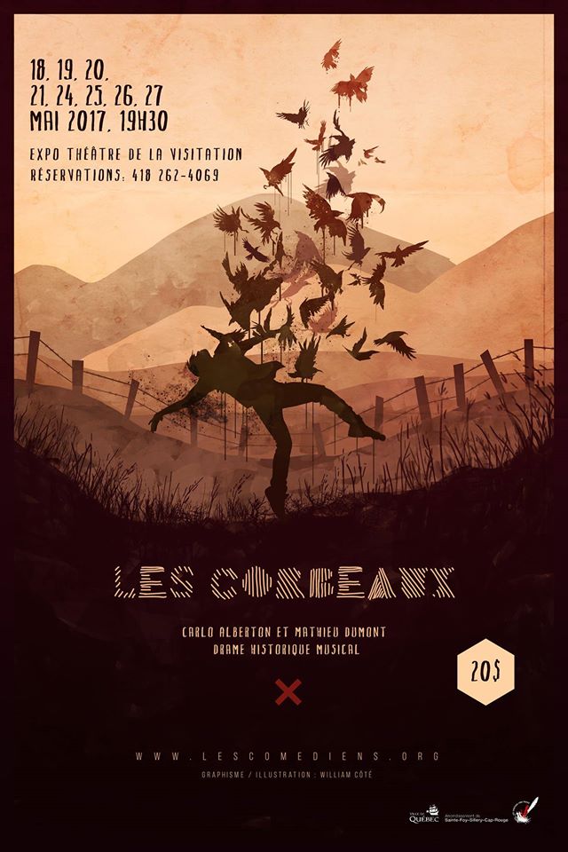 Représentation de la comédie musicale Les corbeaux
