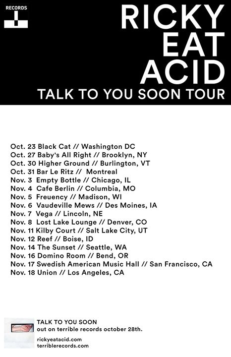 • Ricky Eat Acid • Kitty • Bar Le "Ritz" PDB •