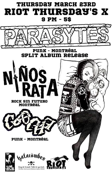 Riot Thursday's X: Lancement split Parasytes/Secta