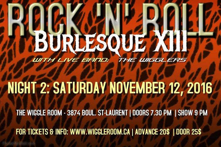 Rock 'n' Roll Burlesque XIII - NIGHT 2: Saturday November 12