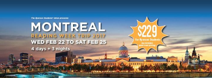 Ryerson Montreal Reading Week Trip