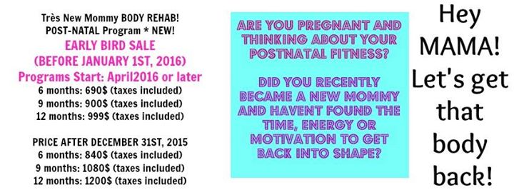 SALE: POST NATAL PROGRAM STARTS APRIL2016
