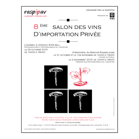 Salon des Vins d'Importation Privée 2015 du RASPIPAV