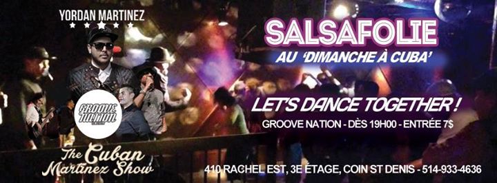 Salsafolie au ''Dimanche à Cuba'' le 5 juin dès 19H00