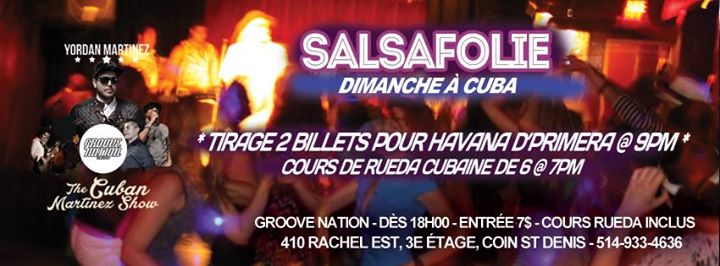 Salsafolie Groove Nation - Tirage billets pour Havana D'Primera