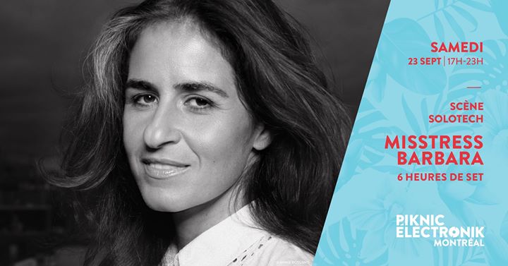 Samedi 23 Septembre: Misstress Barbara- 6H de set