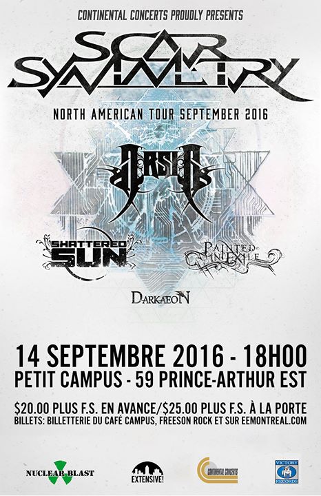 Scar Symmetry,Arsis,plus invites-14 septembre,2016 // Petit Campus