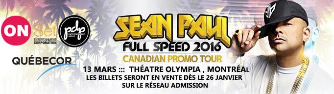 Sean Paul Live in concert Montreal March 13th