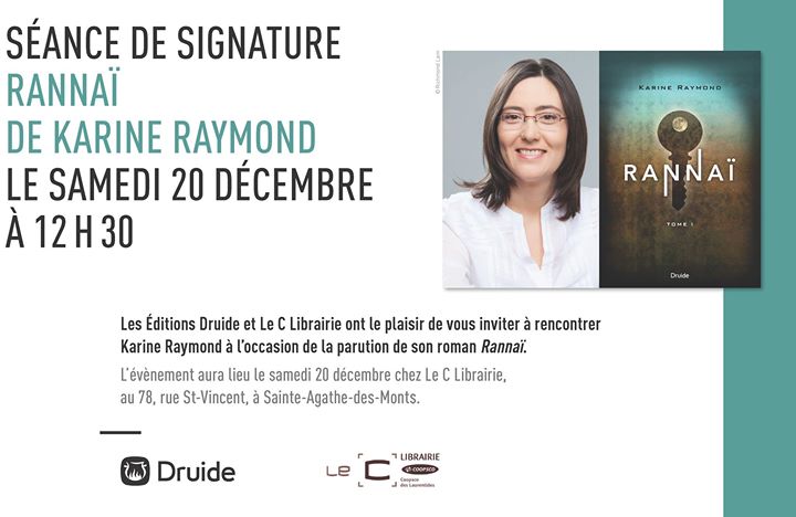SÉANCES DE DÉDICACES - RANNAÏ de Karine Raymond