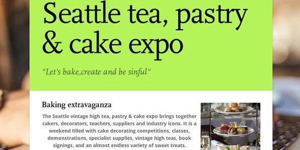 Seattle vintage high tea, pastry & cake expo