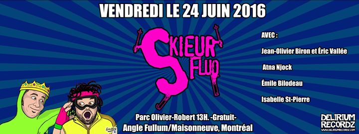 Skieur Fluo à la Fête Nationale du Québec au parc Olivier-Robert à Montréal