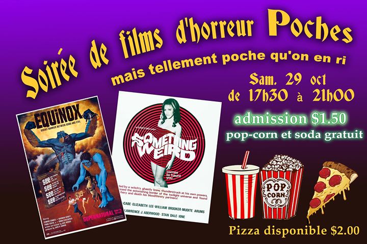 Soirée de films d'horreur poches
