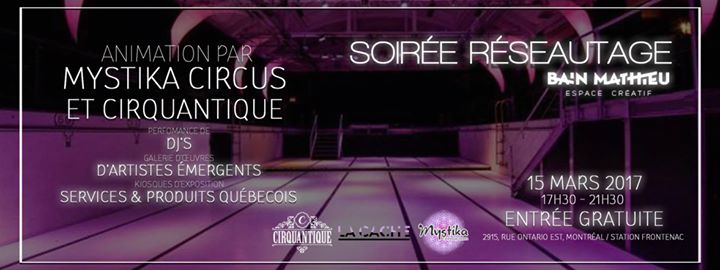 Soirée de réseautage au Bain Mathieu