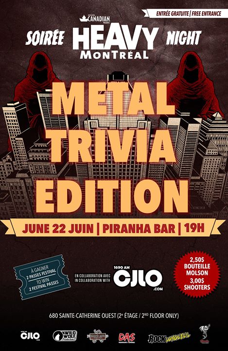 Soirée HEAVY Montreal Night - Metal Trivia Edition