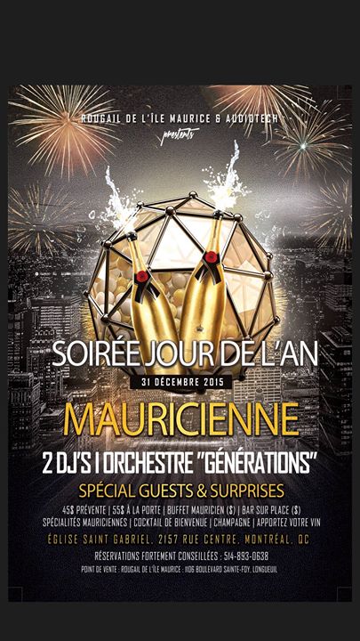 Soirée Jour de l'An Rougail de l'Ile Maurice